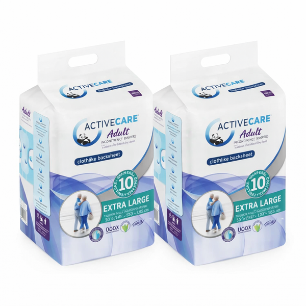 ActiveCare Adult Diapers Extra Large (50-65" / 127-165cm) - 2 Pack