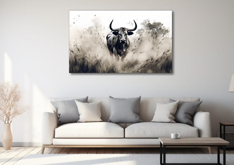 Canvas Wall Art - Nguni Bull Walking - MT0352