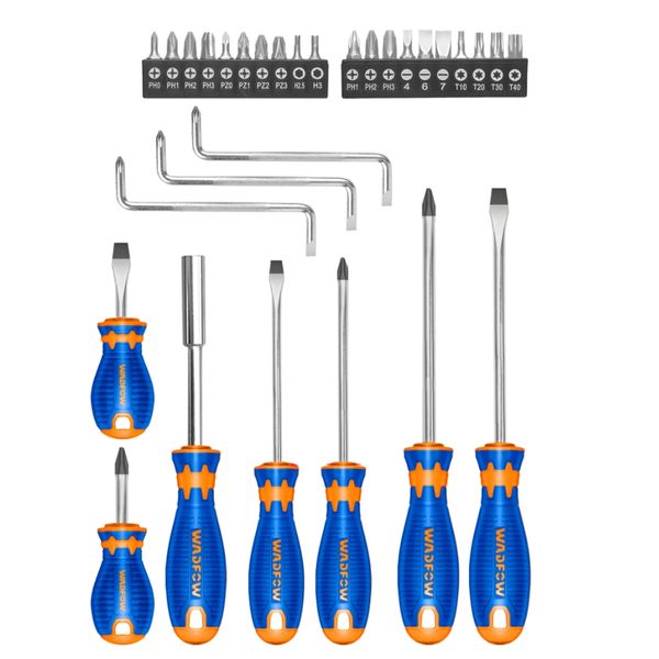 Wadfow - Screwdriver and Bits Set with Magnetic Tips - 30 Pack