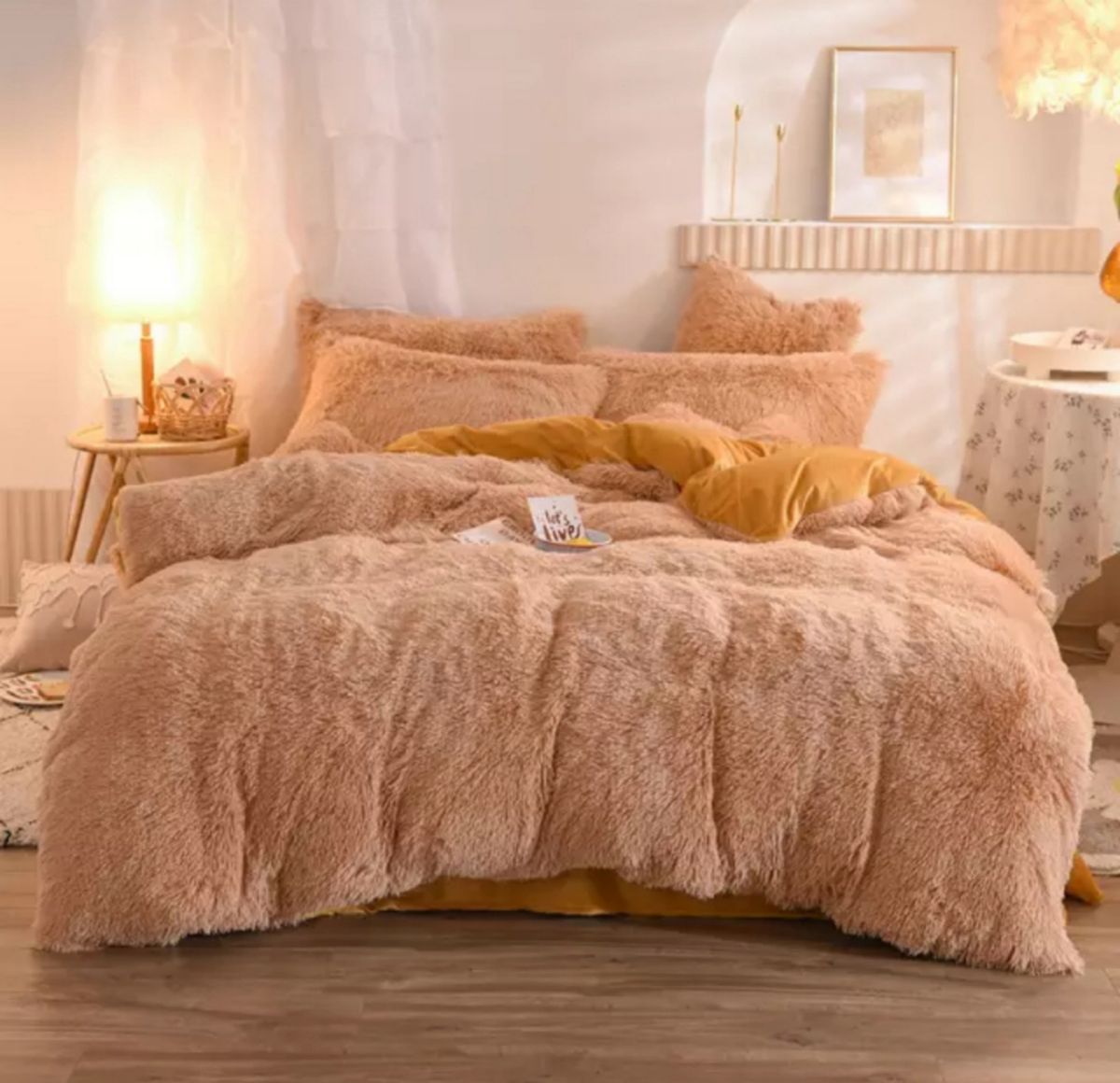 Fluffy Comforters Light Brown 3Piece Buy Online in South Africa