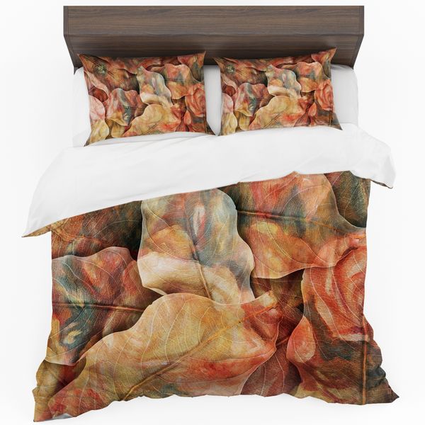 Watercolour Leaves Duvet Cover Set