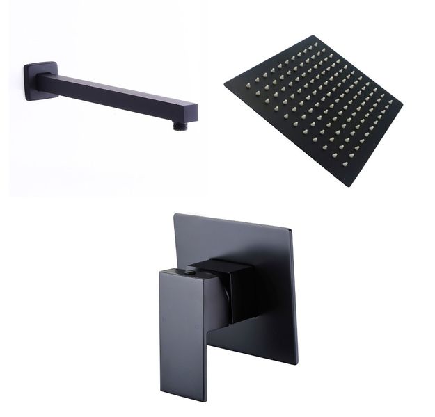 Exel Black Shower Set Square image