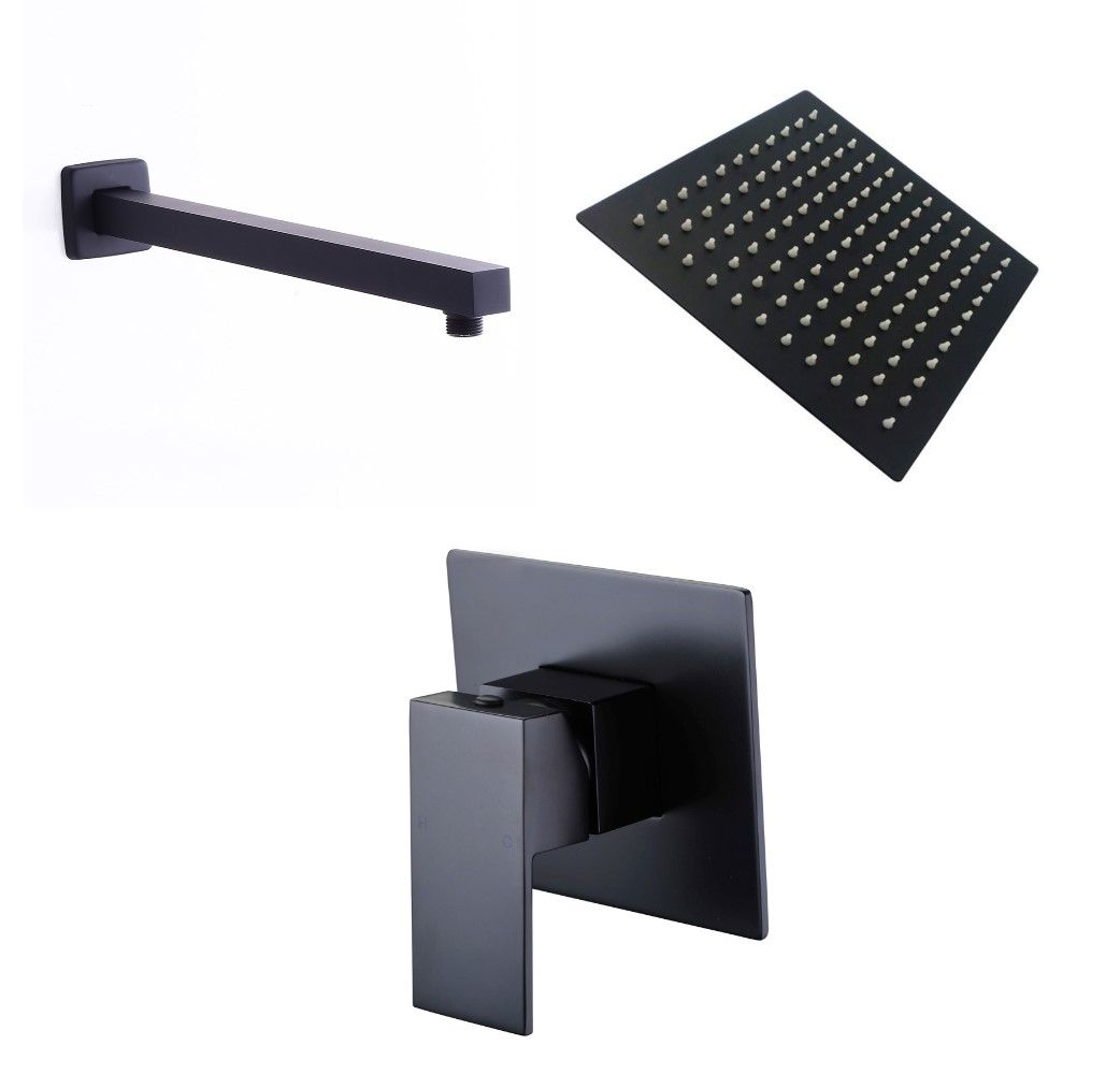 Exel Black Shower Set Square