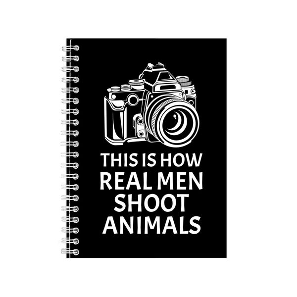 How Real Men Shoot Animals Notebook Veganism Gift Idea A4 Notepad 133