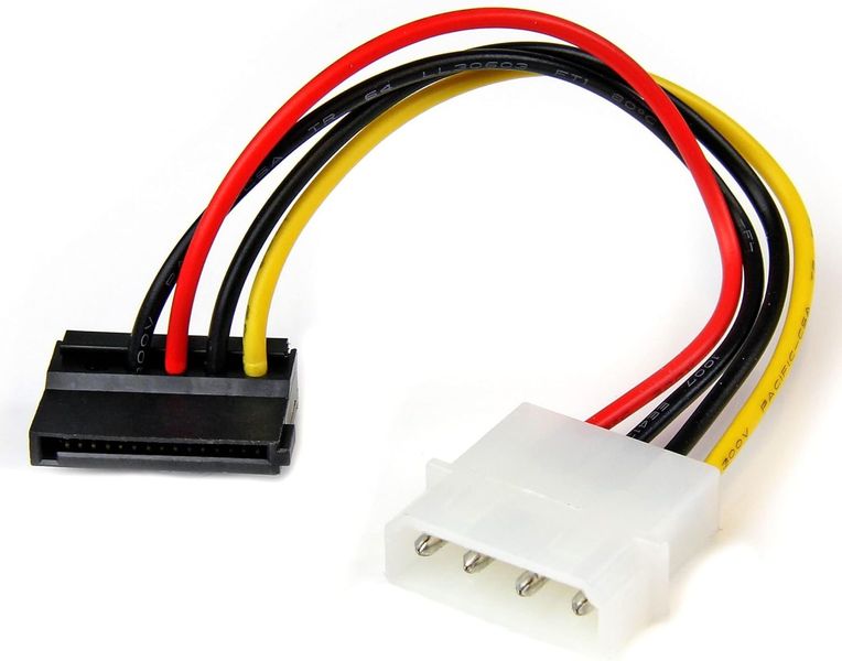 SATA Power Cable Adapter Molex to SATA 15-pin Power Right Angle