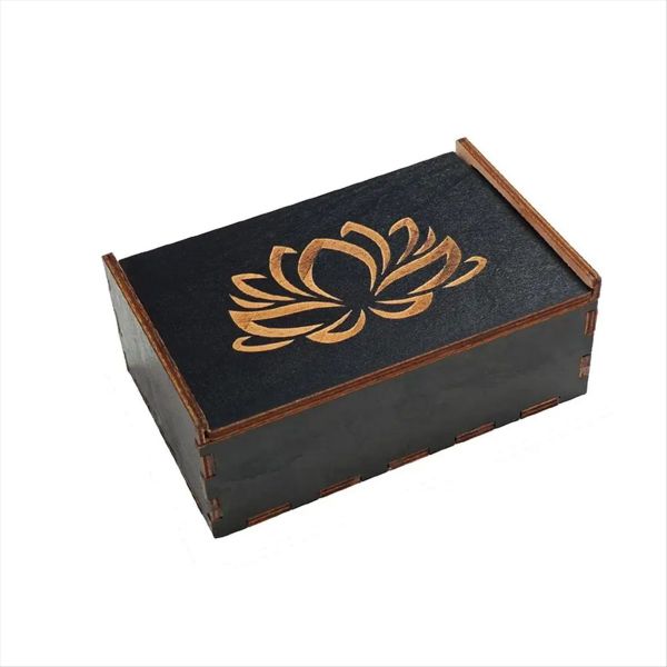 Tarot Card Case Vintage Wooden Trinket Box Jewelry Box A