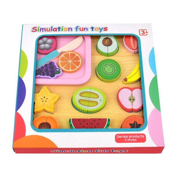 Kids Wooden Magnetic Fruits Cutting Simulation Toy Set