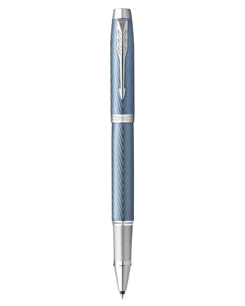 PARKER IM Premium Blue Grey with Gold Trim Roller Ball pen