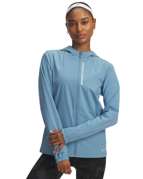 Under Armour Women's OutRun The Storm Jacket - Blue Smoke/Reflective