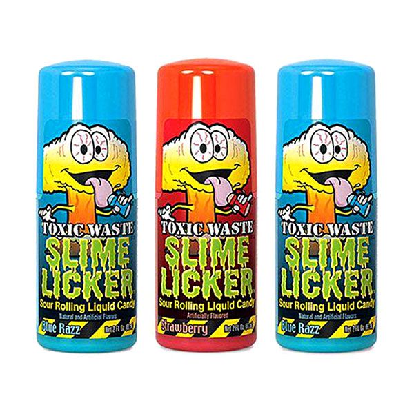 Toxic Waste Slime Licker Sour Liquid Candy Assorted 3 x 60ml