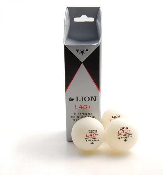 Lion- Ittf Three Star Table Tennis Balls- White