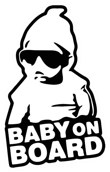 Baby On Board Sunglasses Sticker Pack of 4