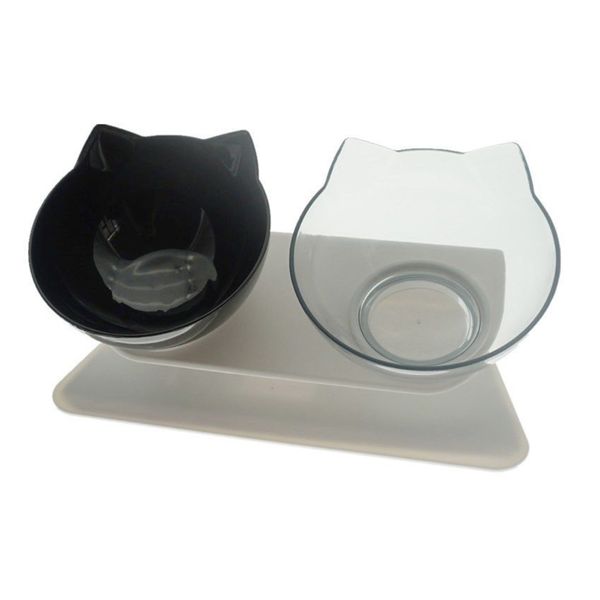 Pet Double Bowl With Stand Feeding - Cat