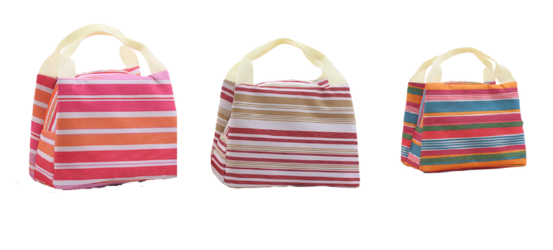 Candy Stripe Lunch Bag - Set of 3