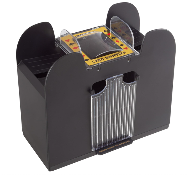 Automatic Card Shuffler - Battery-Operated 6-Deck Playing Card Dispenser -