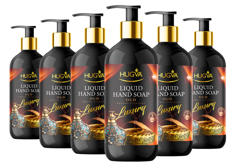 Hugva 500ml Luxury Hand Wash Liquid, Exotic Glow, Special Formula Pack of 6
