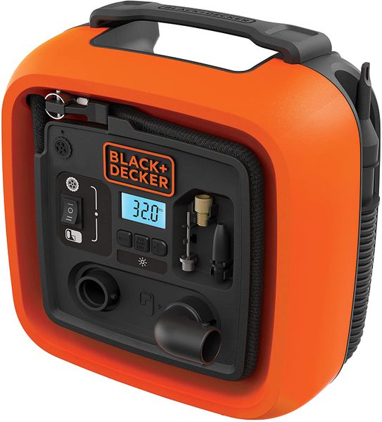 BLACK+DECKER 160PSI Air compressor Tyre Inflator Pump, 12V Car Plug
