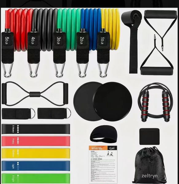 Resistance Bands Multi Weight Home Full Body Workout Kit
