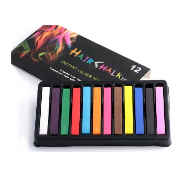 12PCS Temporary Hair Coloring Chalk