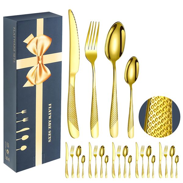 Topika - 24 Piece Cutlery Set - Stainless Steel Flatware with Gift Box