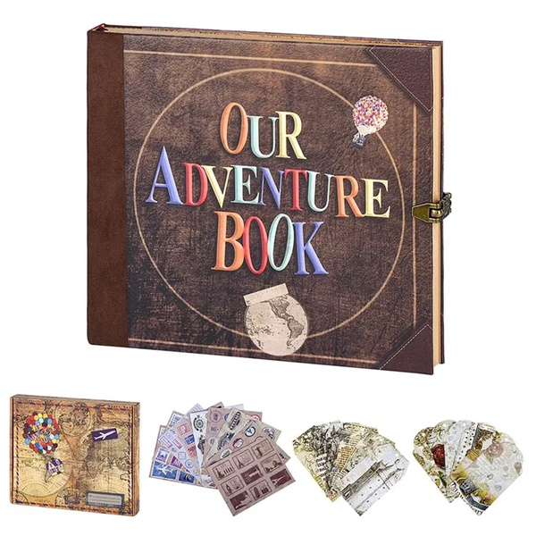 Vintage Style High-Quality Travel/Adventure Scrapbook and Accessories