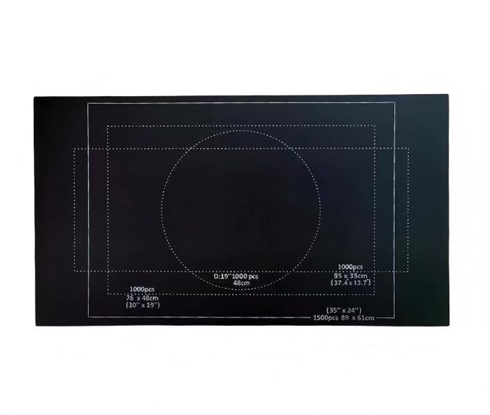 2000-Piece Jigsaw Puzzle Mat with Roller &amp; Storage Bag - Black
