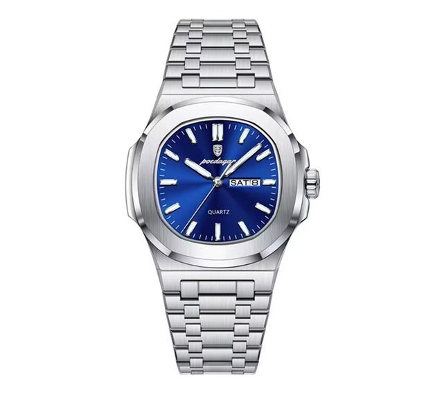 Poedagar Men's Day-Date Quality Watch - Midnight Blue