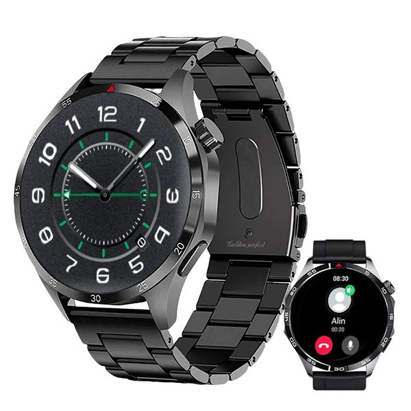 Golden Perfect Men's Smartwatch Silver-Bluetooth Sync with iOS &amp; Android