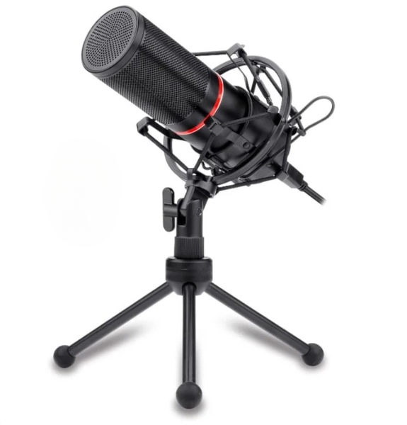 Pro-Ready USB Gaming Mic with Stable Desktop Tripod - Matte Black