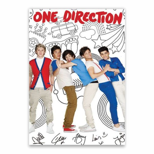 One Direction Members And Signatures Poster - A1