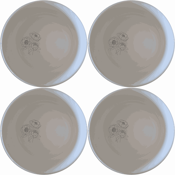 Bold Coral Peonies Bowl Set of 4 - Range 3