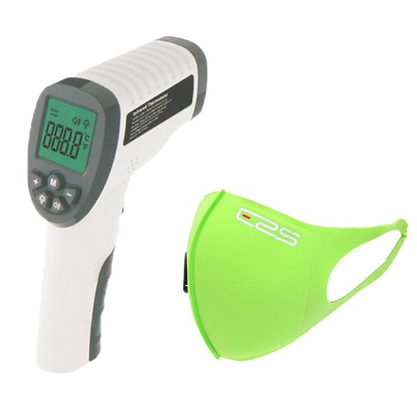 1 x CLOC Infrared Thermometer 1 x ERS - Reusable Face Mask - Yellow