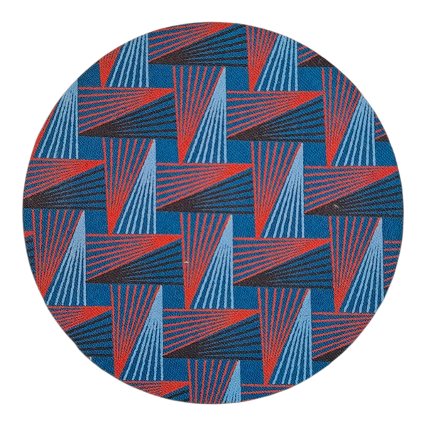 Gift Emporium Shweshwe Coasters - Blue Geometric Pattern
