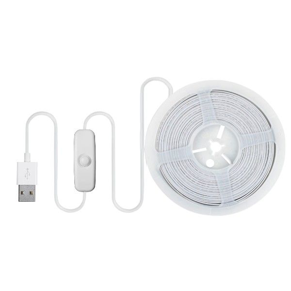 15 Meter - LED Strip Lights With 6500K Cool White Lighting - White