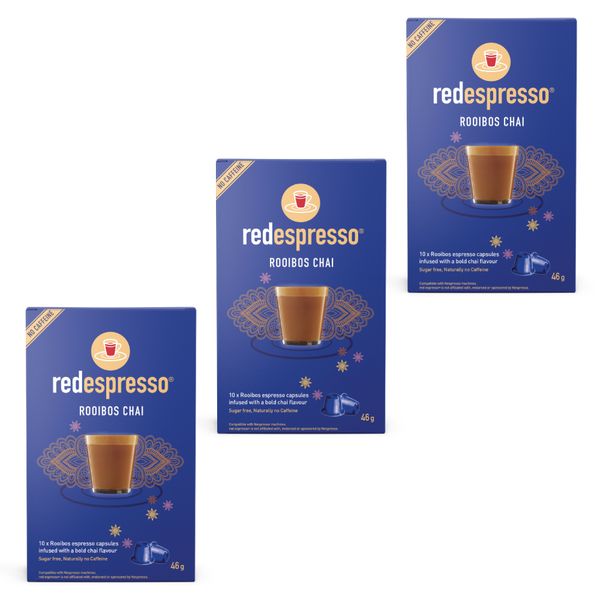 red espresso Chai Rooibos 30 Capsules for Nespresso &amp; Caffeluxe