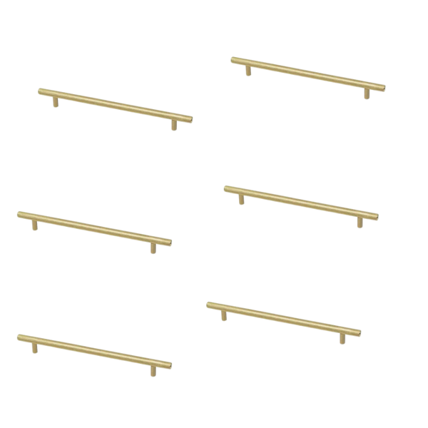 Steel Barrel Handle, Knurled, Gold,