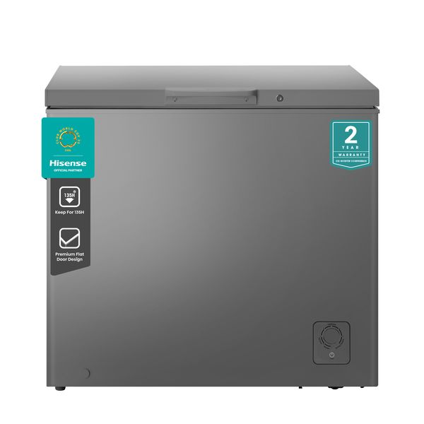 Hisense 198L Lockable Chest Freezer - Silver