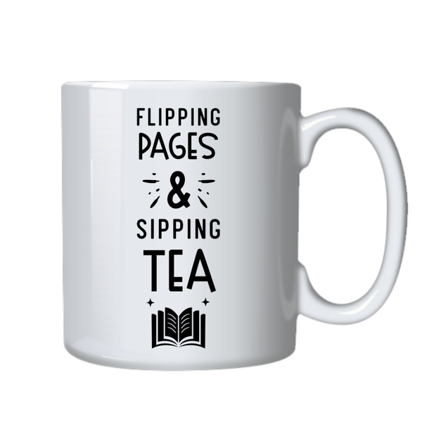 Book Pages &amp; Tea Ideal Fiction Book Reader Gift Writing Mug Cup 402