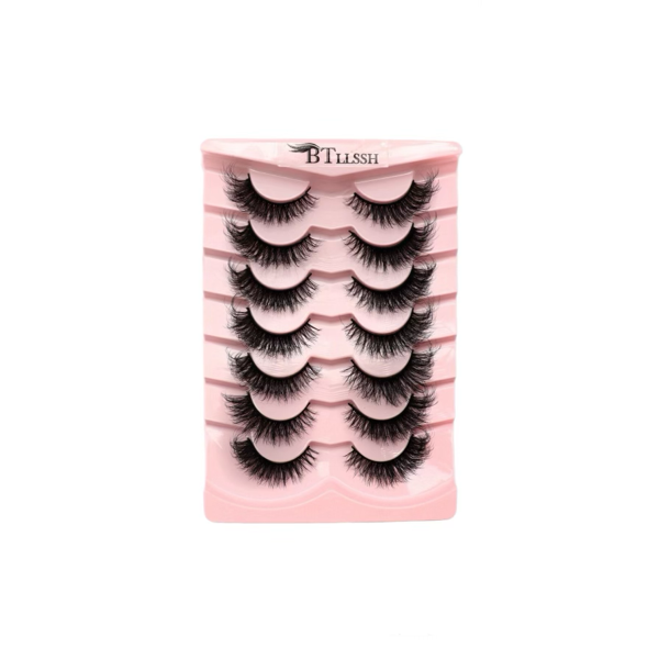 Full Strip Artificial Cat Eyelashes - 7 Pairs