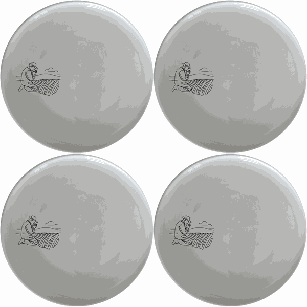Farmer Praying Field Side Plate Set of 4 - Range 3