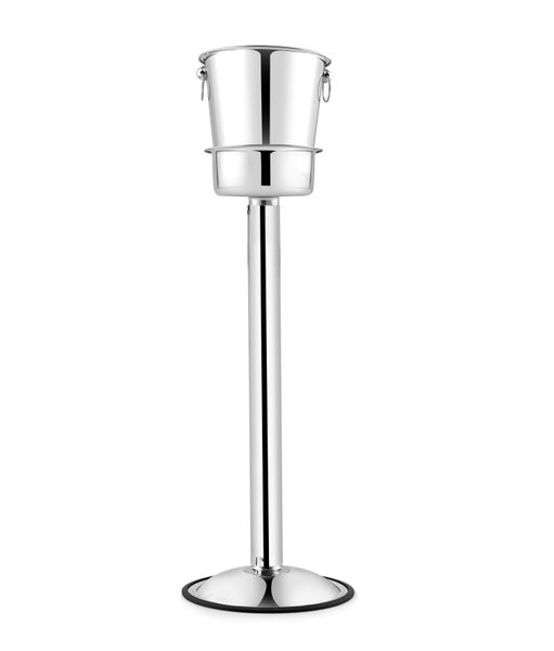 Stainless Steel Champagne Wine Bucket with Stand - Set of 2