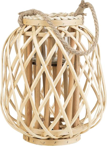 Decorative Wicker Candle Holder - 30cm