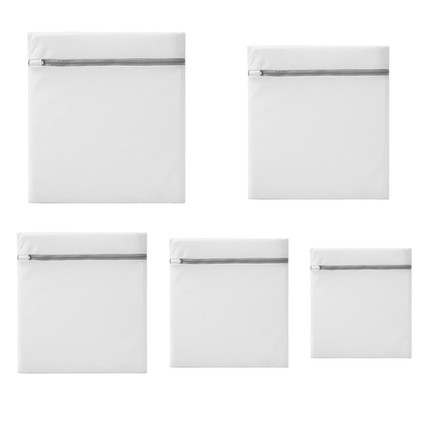Premium Mixed Sizes Reusable Laundry Wash Bags - Set of 5
