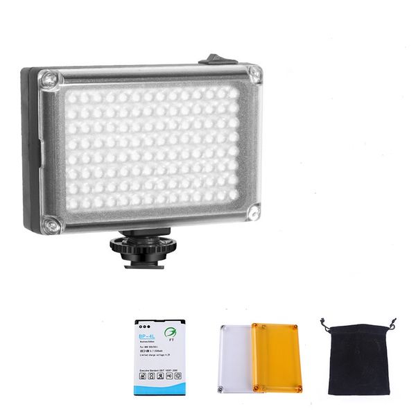 Floxi 112 LED Video Camera Light + Rechargble battery