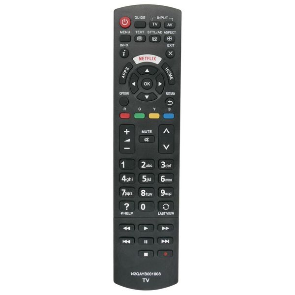 Universal Replacement N2QAYB001008 Remote Control, For Panasonic TV
