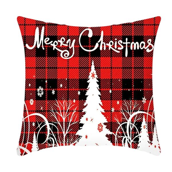 White Tree Christmas Plush Luxury Scatter Pillow Cushion Cover 60cm X60cm
