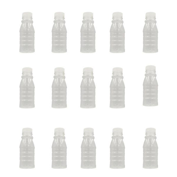 15 Pack 250ml Plastic Juice &amp; Milkshake Bottles | Reusable &amp; Leak-Proof