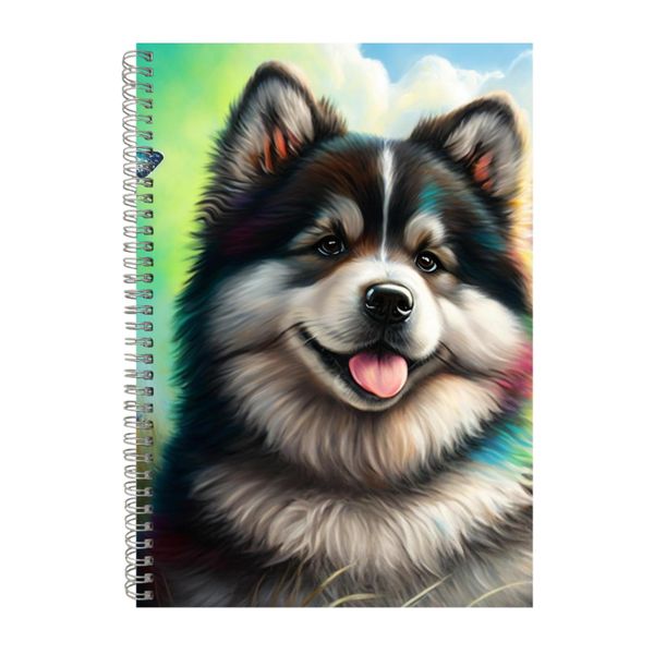 Soft Small Alaskan Malamute Art Notebook Animal Gift Idea Notepad Pad 115