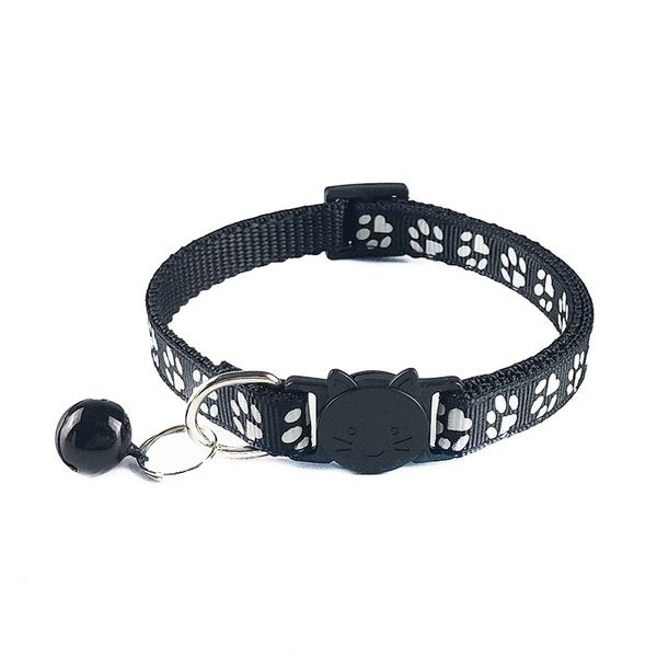 Cat Collars Quick Release Kitten Collar with Bell &amp; Safety Release (Black)
