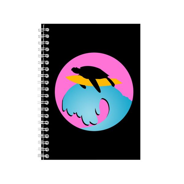 Surfing Turtle Notebook Gift Idea Writing Book Notepad Pad 60